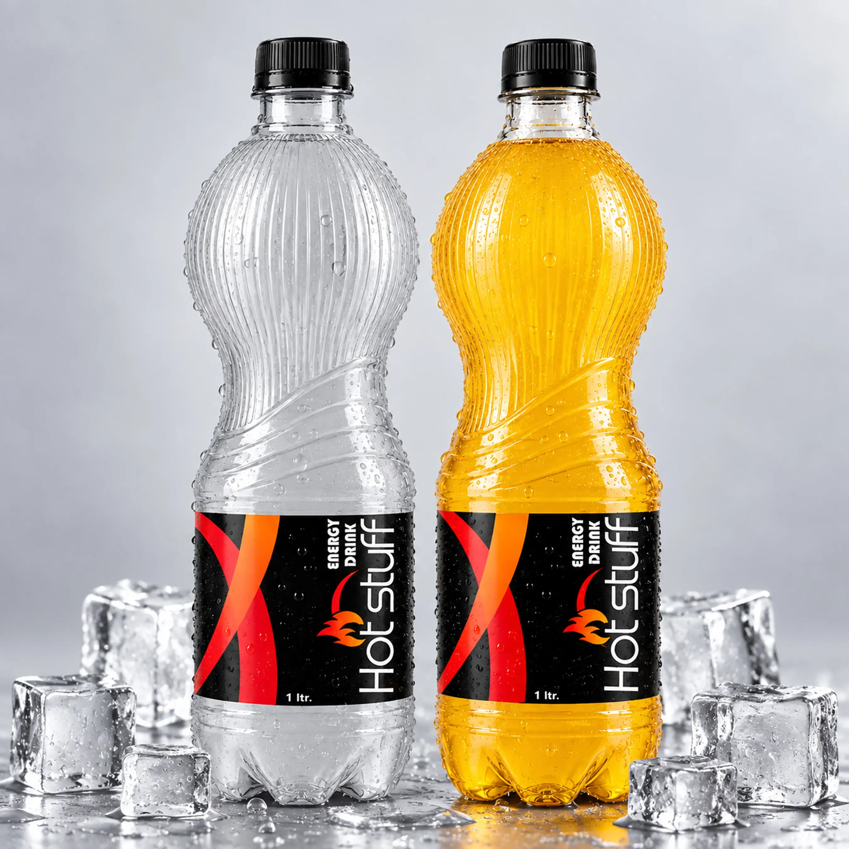 Hot Stuff Energy Drink 1L black and red Pet Bottle